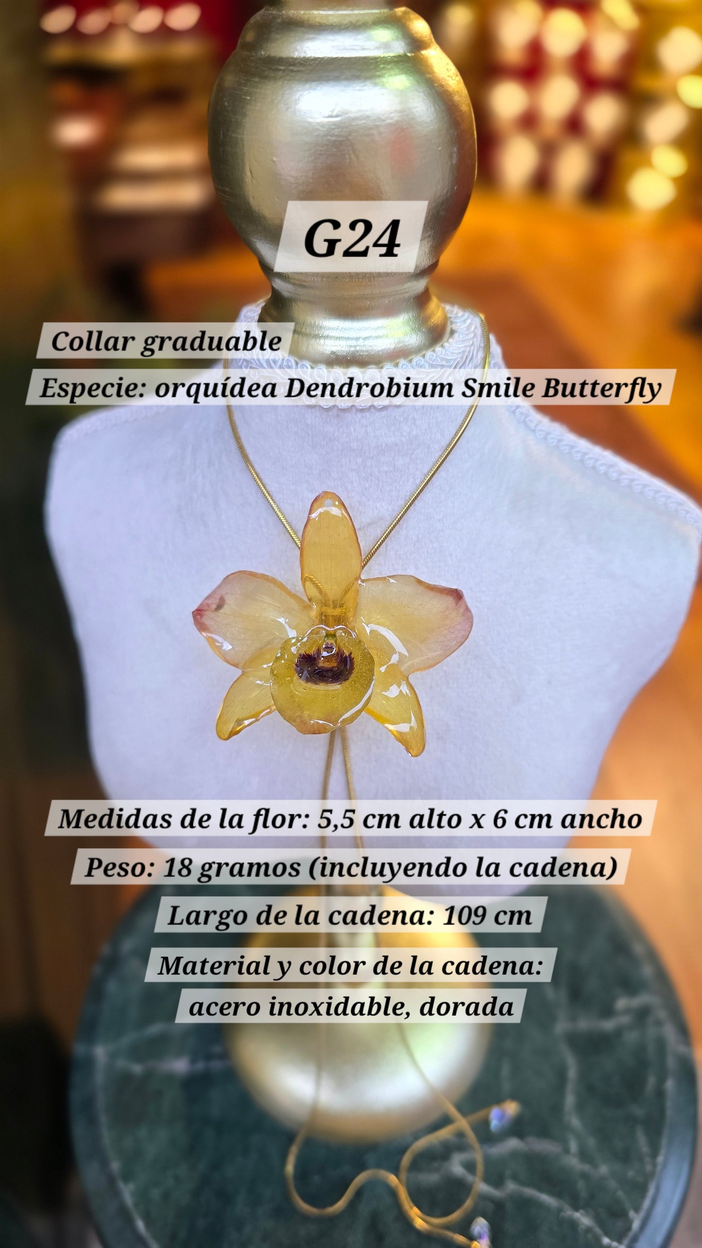 Collares con orquídeas
