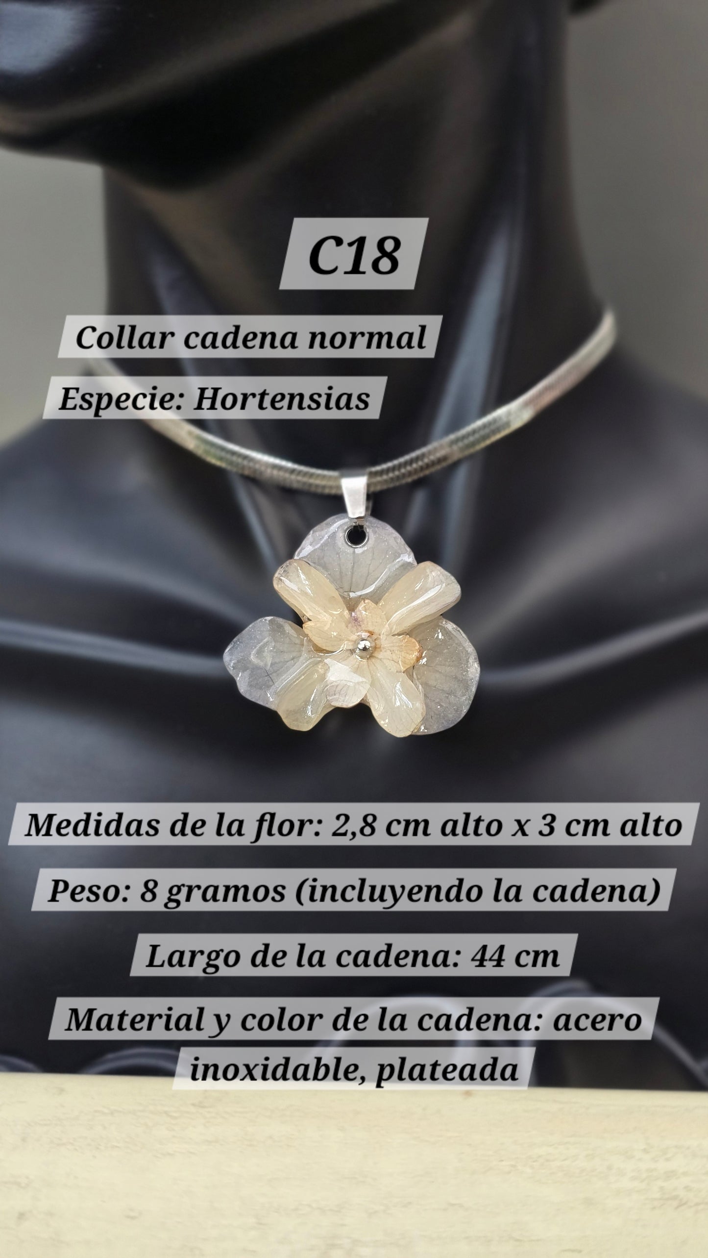 Collares con Hortensias
