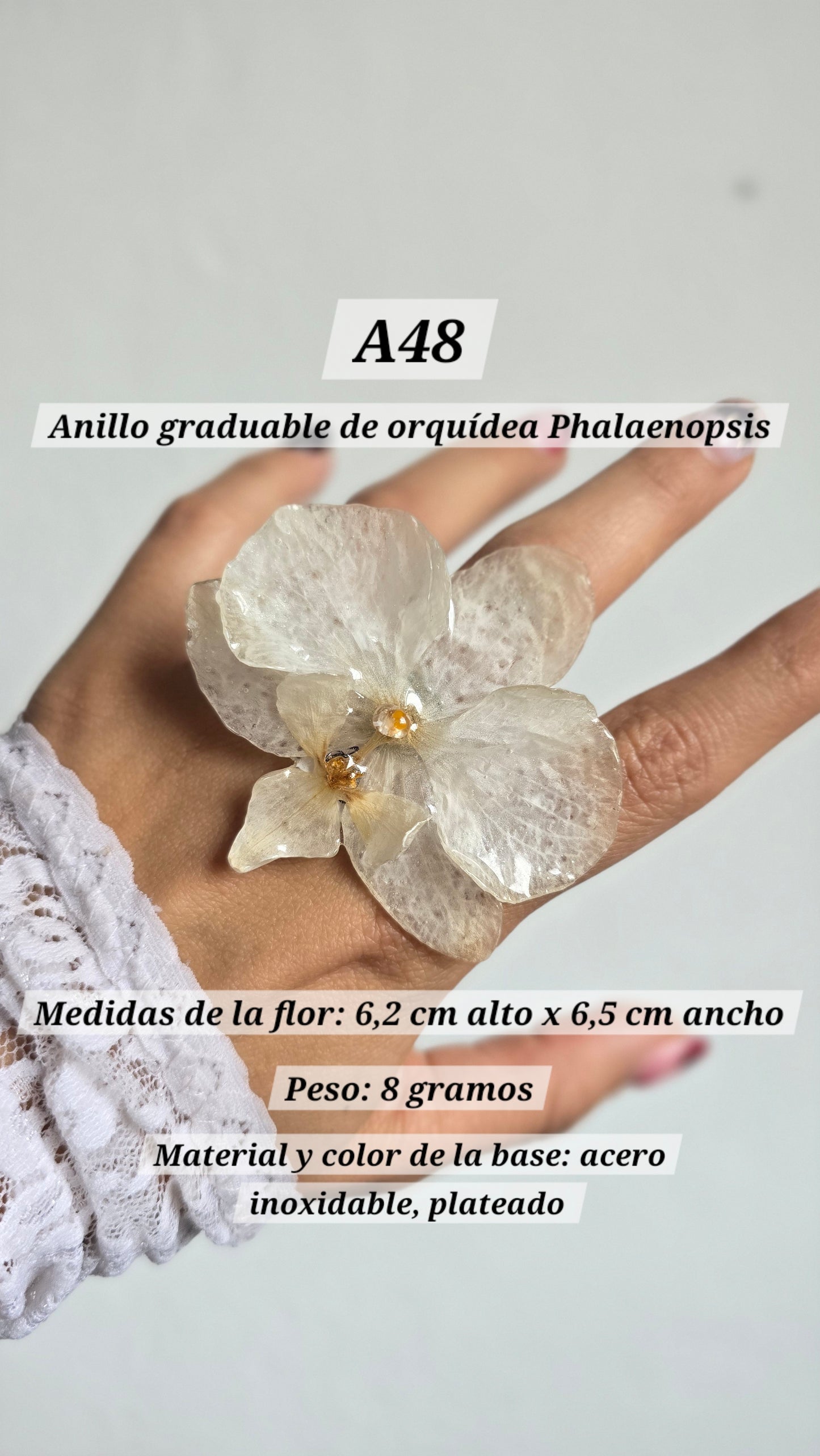 Anillos con orquídeas